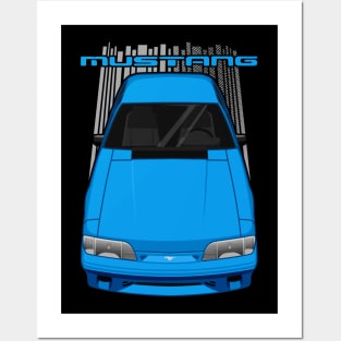 Custom Mustang Fox - Grabber Blue Posters and Art